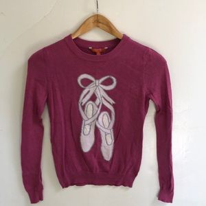 ModCloth S Ballet Slippers Cotton Sweater NWOT